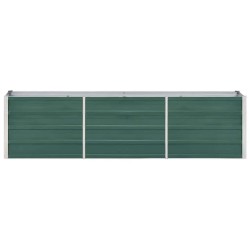 Lit surélevé de jardin Acier galvanisé 240x40x45 cm Vert 