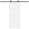 Porte coulissante avec quincaillerie 'ORKDAL'en bois solide blanc en pin 