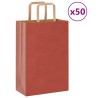Sacs en papier 50 pcs avec poignées rouge 21x11x31 cm 