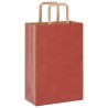 Sacs en papier 50 pcs avec poignées rouge 21x11x31 cm 