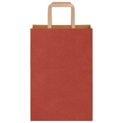 Sacs en papier 50 pcs avec poignées rouge 21x11x31 cm 