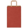 Sacs en papier 50 pcs avec poignées rouge 21x11x31 cm 