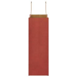 Sacs en papier 50 pcs avec poignées rouge 21x11x31 cm 