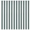 Poteaux de clôture 12 pcs Vert 120 cm Acier peint par poudre 