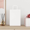 Sacs en papier 50 pcs avec poignées blanc 21x11x31 cm 