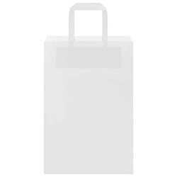 Sacs en papier 50 pcs avec poignées blanc 21x11x31 cm 