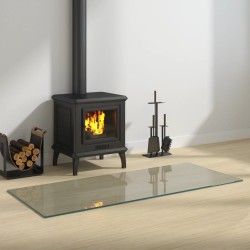 Plaque de verre pour cheminée rectangulaire 120x50 cm 