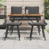 Tabourets de jardin 2 pcs Noir 50x40x45 cm Poly Rattan 