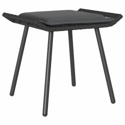 Tabourets de jardin 2 pcs Noir 50x40x45 cm Poly Rattan 