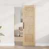 Porte coulissante avec ensemble de matériel 61x198,5 cm Bois massif Pin 