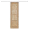 Porte coulissante avec ensemble de matériel 61x198,5 cm Bois massif Pin 