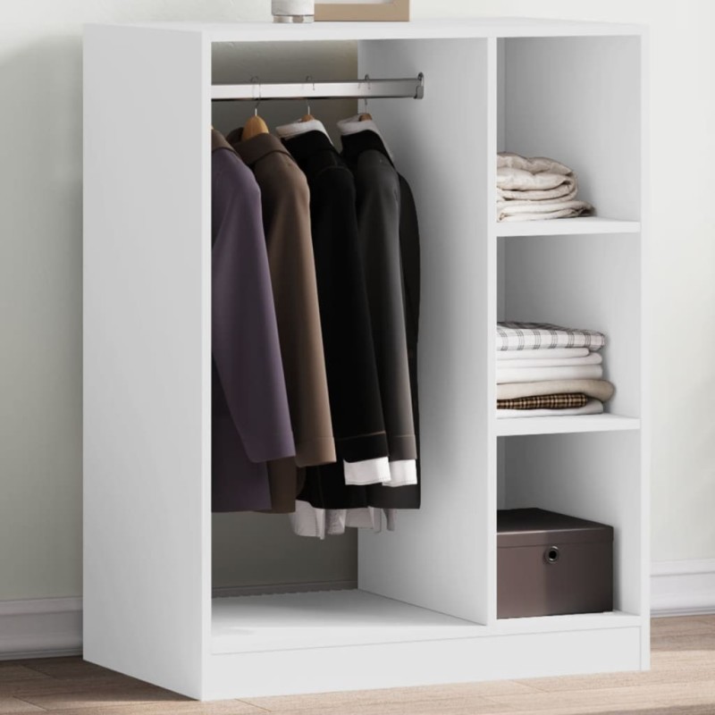 Garde-robe blanc 77x48x102 cm bois d'ingénierie Garde-robe blanc 77x48x102 cm bois d'ingénierie