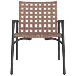 Chaises de jardin 2 pcs Noires 79x56x73,5 cm Rattan en polypropylène 