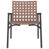 Chaises de jardin 2 pcs Noires 79x56x73,5 cm Rattan en polypropylène 