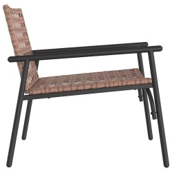 Chaises de jardin 2 pcs Noires 79x56x73,5 cm Rattan en polypropylène 