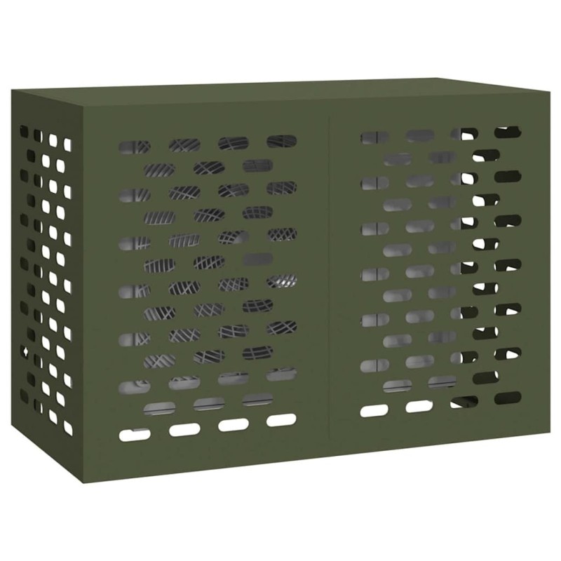 Housse de climatiseur Verte olive 100x50x70 cm en acier 