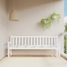 Coussin de banc de jardin motif de feuilles 200x50x7 cm tissu 