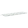 Coussin de banc de jardin motif de feuilles 200x50x7 cm tissu 