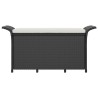 Banc de jardin avec coussin noir 116x46x57 cm résine tressée 