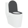 Siège de toilette à fermeture rapide avec chute douce en duroplast anthracite 
