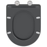 Siège de toilette à fermeture rapide avec chute douce en duroplast anthracite 