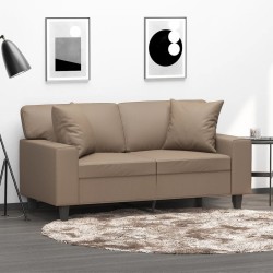 Coussins décoratifs lot de 2 Cappuccino 40x40 cm Similicuir 
