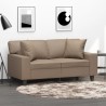 Coussins décoratifs lot de 2 Cappuccino 40x40 cm Similicuir 