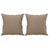 Coussins décoratifs lot de 2 Cappuccino 40x40 cm Similicuir 