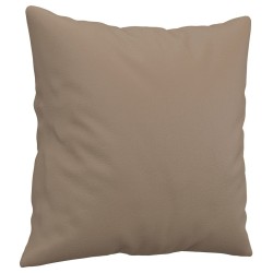 Coussins décoratifs lot de 2 Cappuccino 40x40 cm Similicuir 
