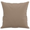 Coussins décoratifs lot de 2 Cappuccino 40x40 cm Similicuir 