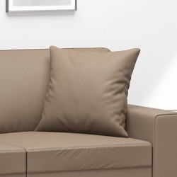 Coussins décoratifs lot de 2 Cappuccino 40x40 cm Similicuir 