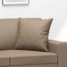 Coussins décoratifs lot de 2 Cappuccino 40x40 cm Similicuir 