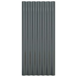 Panneaux de toiture 36 pcs Acier Anthracite 80x36 cm 