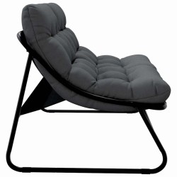 Banc de Jardin avec Coussin Noir 110x80x71 cm Acier 