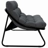Banc de Jardin avec Coussin Noir 110x80x71 cm Acier 