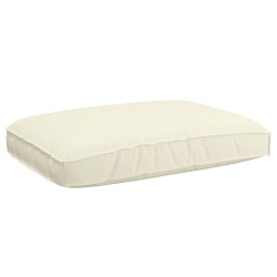 Set de coussins de palette avec oreiller 3 pcs Crème 