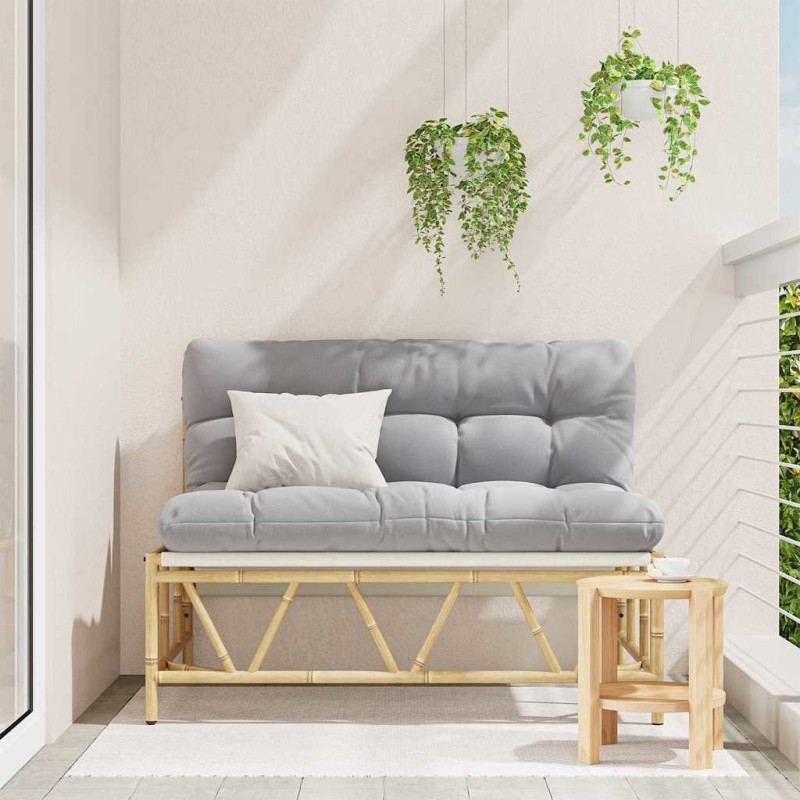 Banc de jardin avec coussin Gris 110 x 80 x 71 cm Acier 