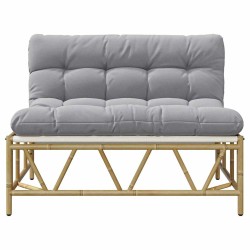 Banc de jardin avec coussin Gris 110 x 80 x 71 cm Acier 