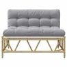 Banc de jardin avec coussin Gris 110 x 80 x 71 cm Acier 