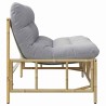 Banc de jardin avec coussin Gris 110 x 80 x 71 cm Acier 