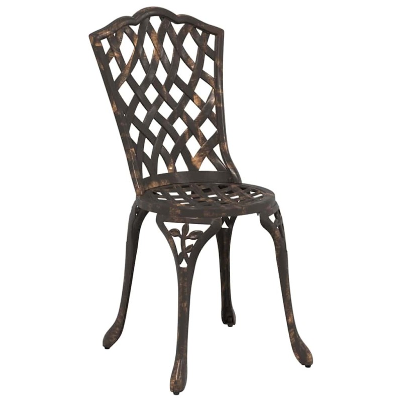 Chaises de jardin 2 pcs en alu bronze 