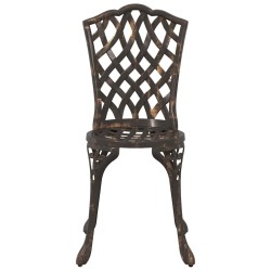 Chaises de jardin 2 pcs en alu bronze 