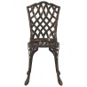 Chaises de jardin 2 pcs en alu bronze 