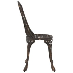 Chaises de jardin 2 pcs en alu bronze 