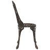 Chaises de jardin 2 pcs en alu bronze 