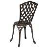 Chaises de jardin 2 pcs en alu bronze 