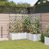 jardinière avec treillis 5 pcs blanche 120x120x143 cm 