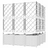 jardinière avec treillis 5 pcs blanche 120x120x143 cm 