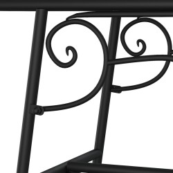 Banc tour d'arbre 110 cm Noir Acier 