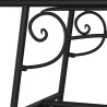 Banc tour d'arbre 110 cm Noir Acier 